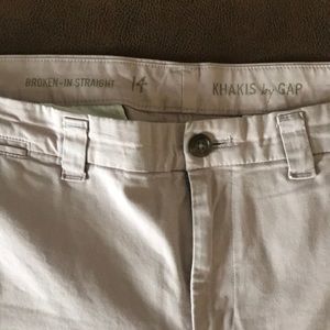 Broken-in straight chino ankle length